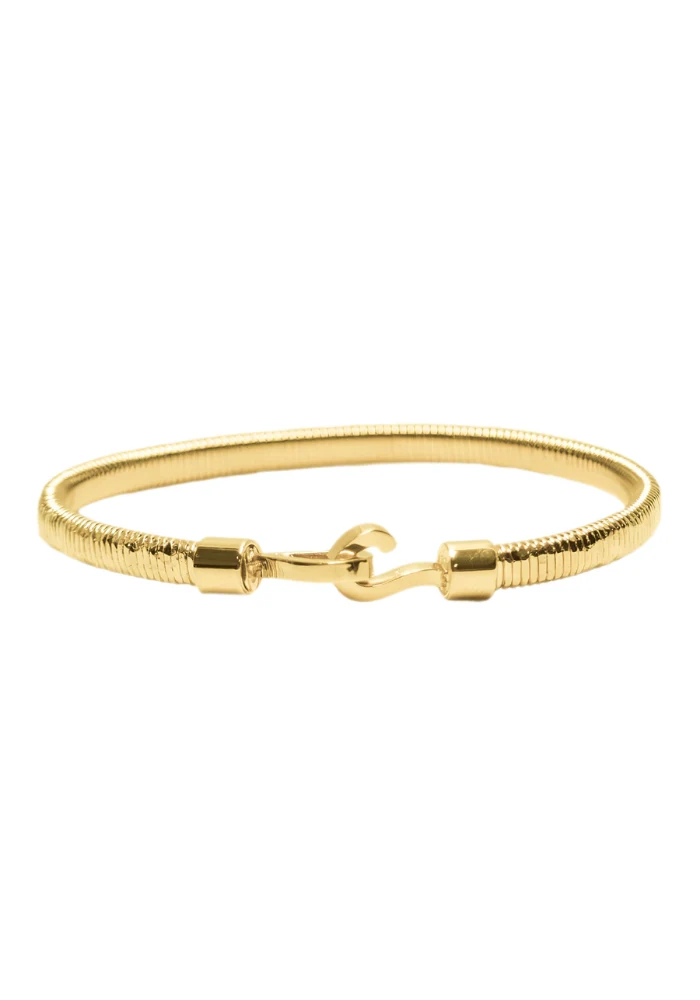 Bracelet Hook Doré Martelé