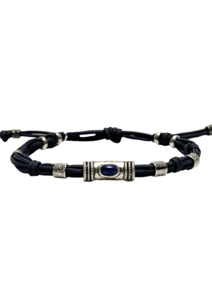 Bracelet Cordon Bleu Et Lapis