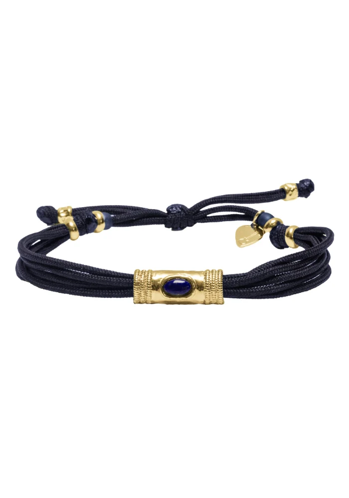 Bracelet Cordon Bleu Et Lapis