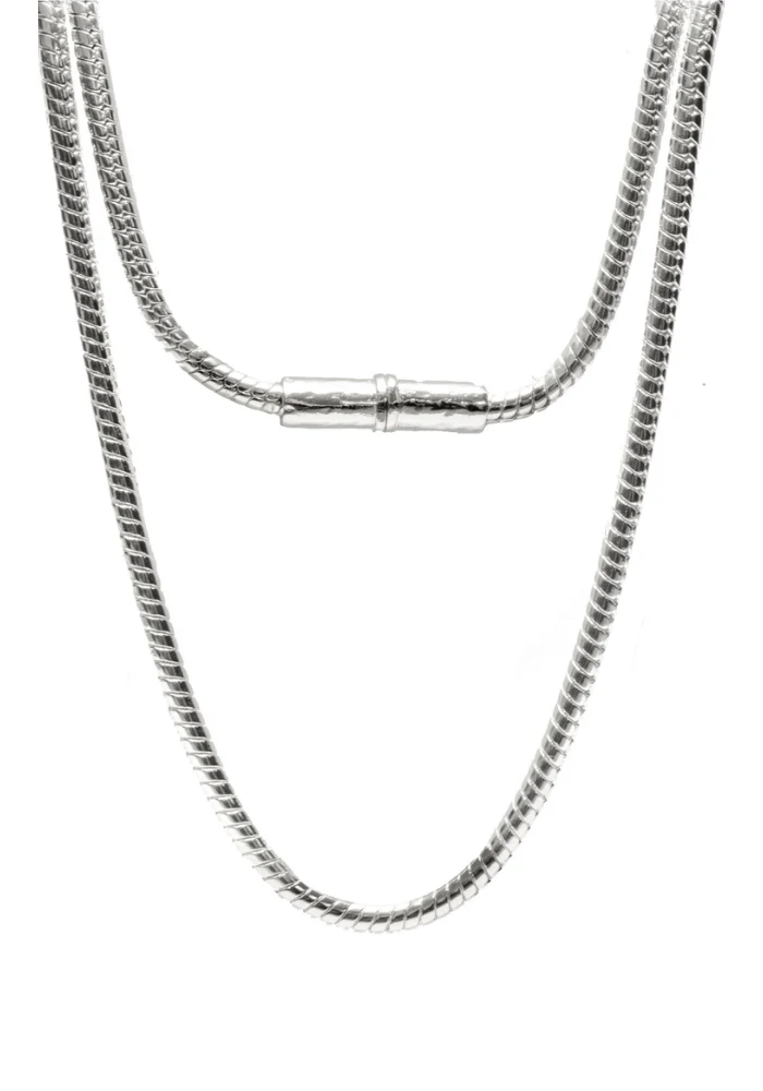 Collier Ou Bracelet 5 Tours Argenté