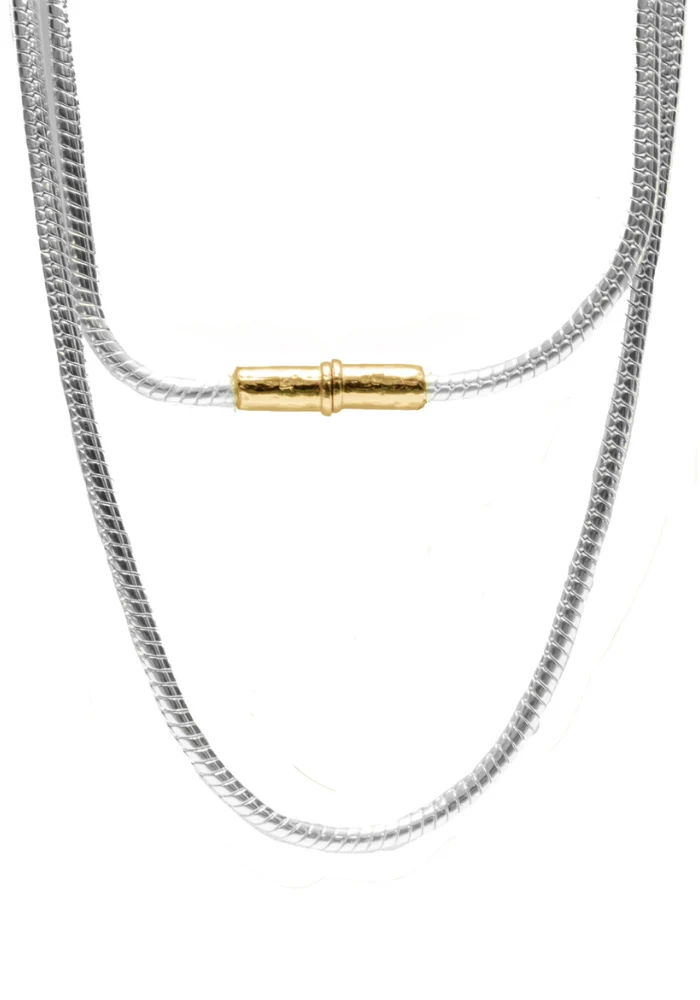 Collier Ou Bracelet 5 Tours Argenté/Doré