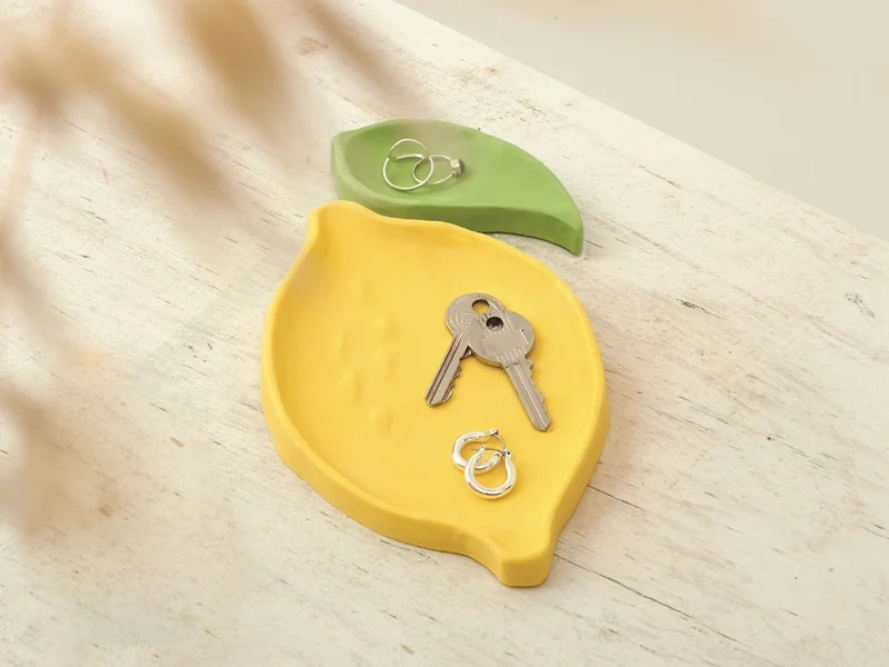 Kit DIY Jesmonite Vide-poches Citron