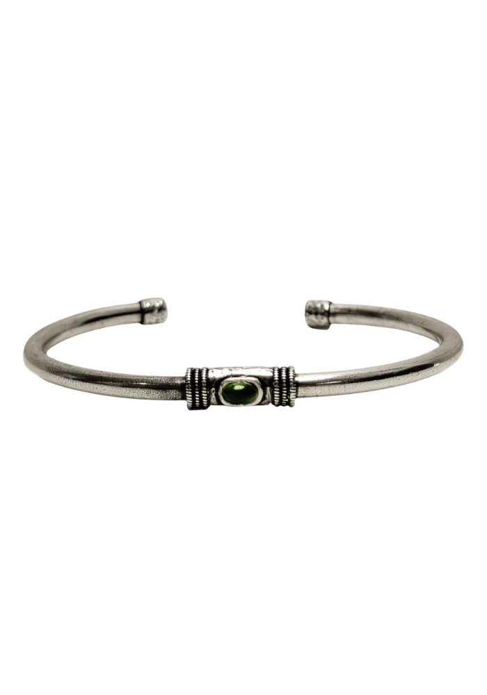 Jonc Douille Martelé Malachite