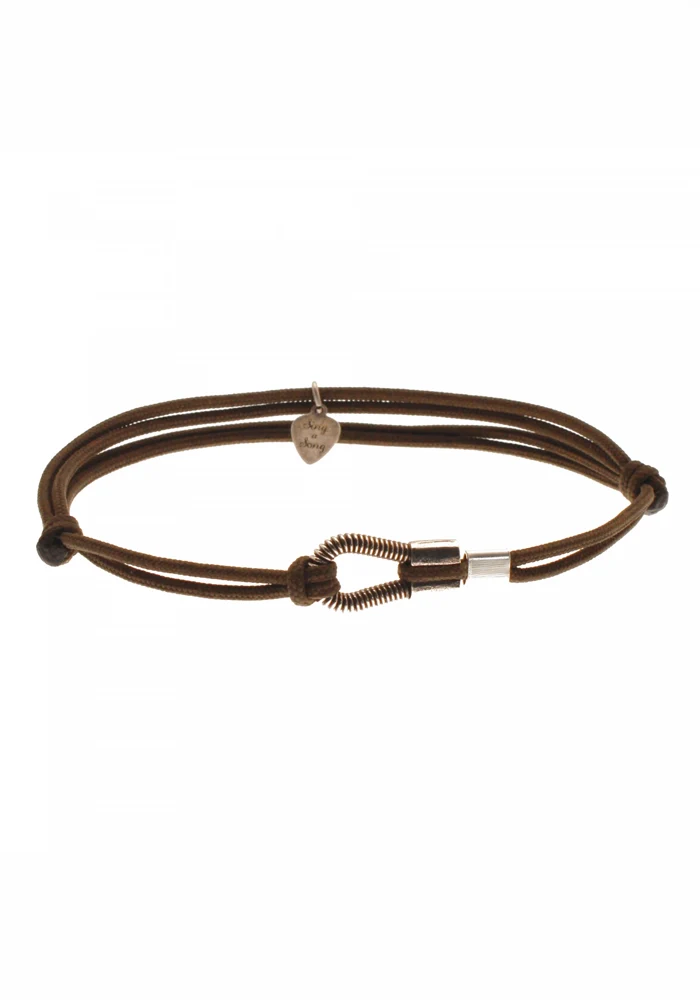 Bracelet Homme Me Corde De Basse Cordon Kaki