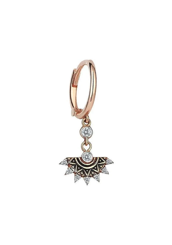 Créole Tia Or Rose Et Diamant Blanc