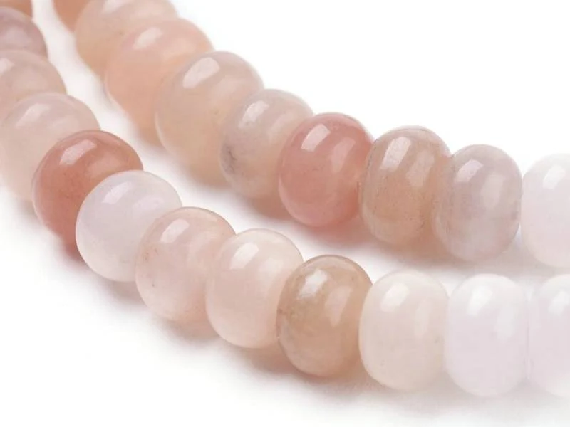 Lot de 20 perles rondelles - Aventurine rose