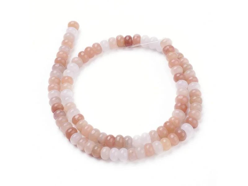 Lot de 20 perles rondelles - Aventurine rose