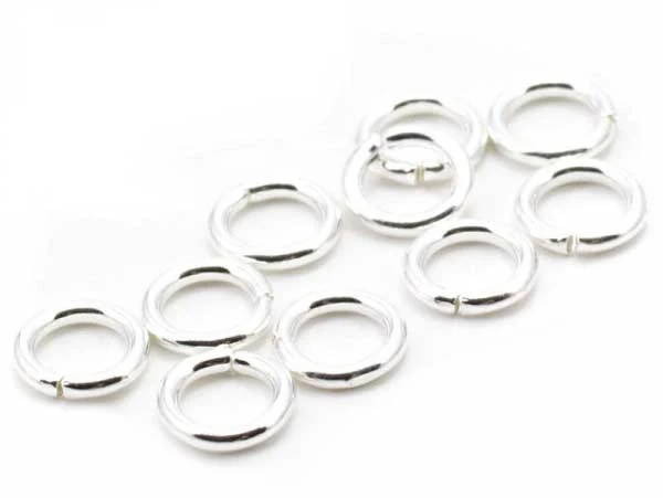 10 anneaux 5mm - flash argent 925