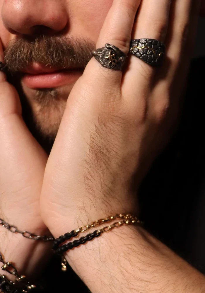 Bracelet Geometric Link Chain