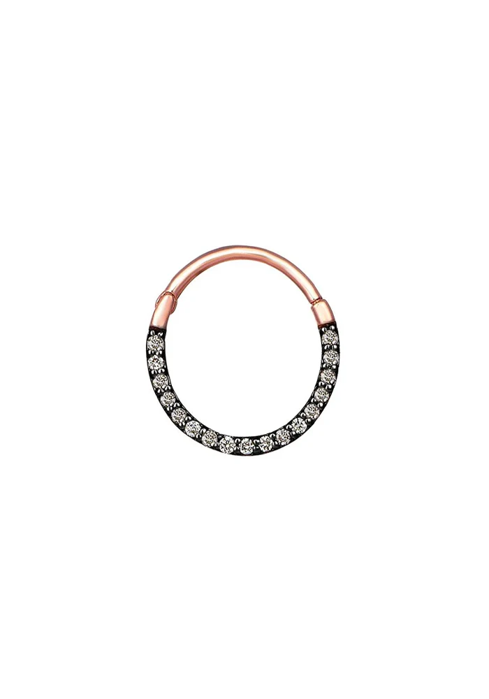 Piercing Hoop Diamants Champagne