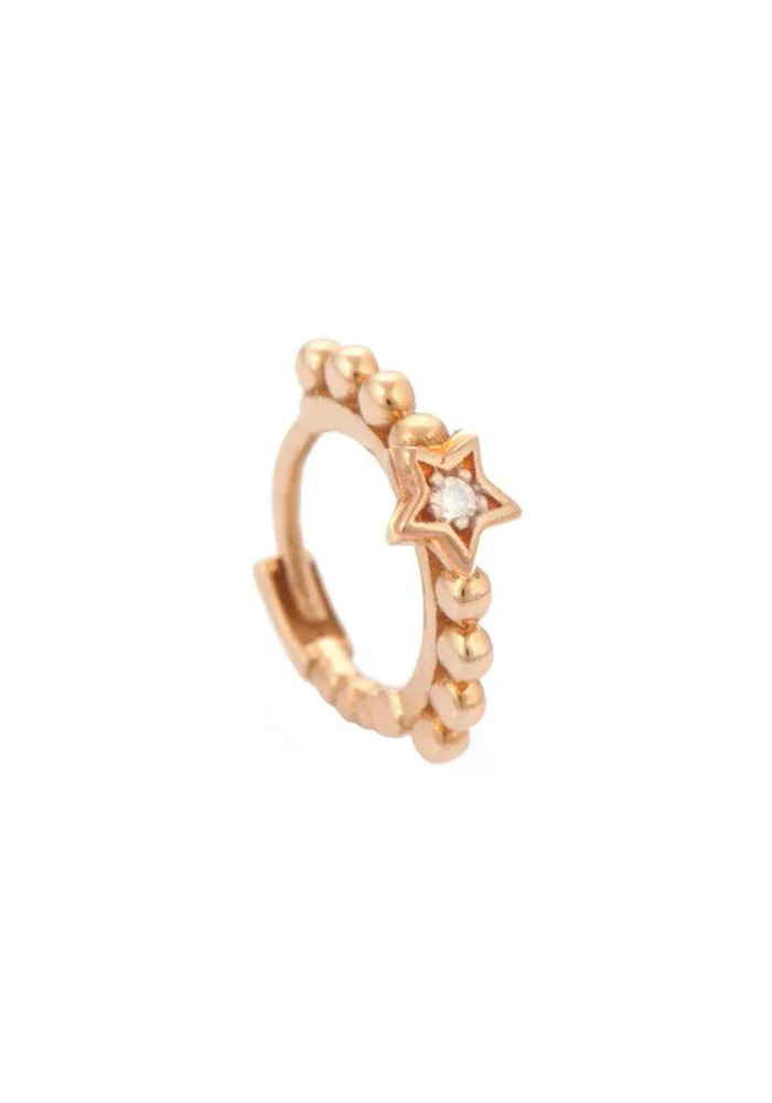 Créole Beaded Star Tiny Hoop
