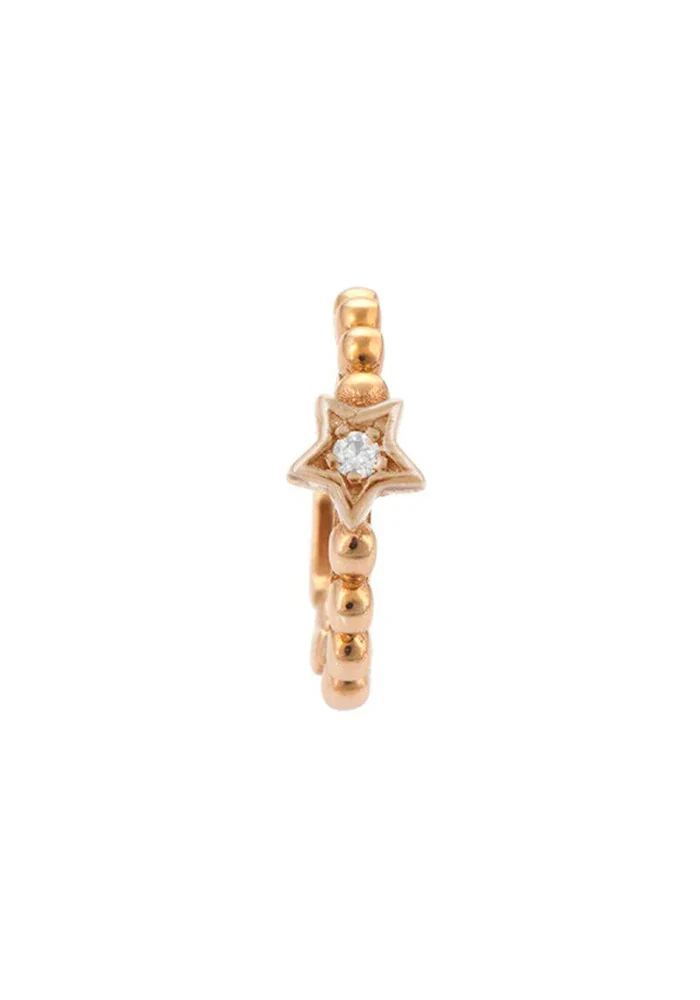 Créole Beaded Star Tiny Hoop