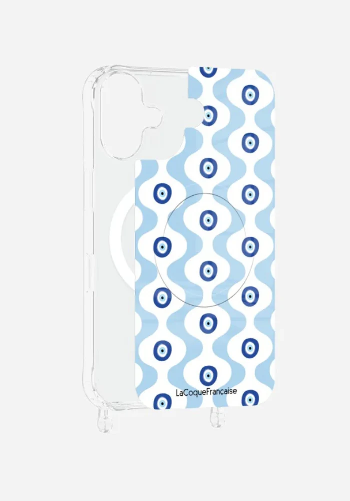 Plaque Magnétique Iphone Vagues Bleues