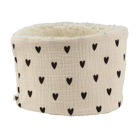 Snood #Ecru cœur noir