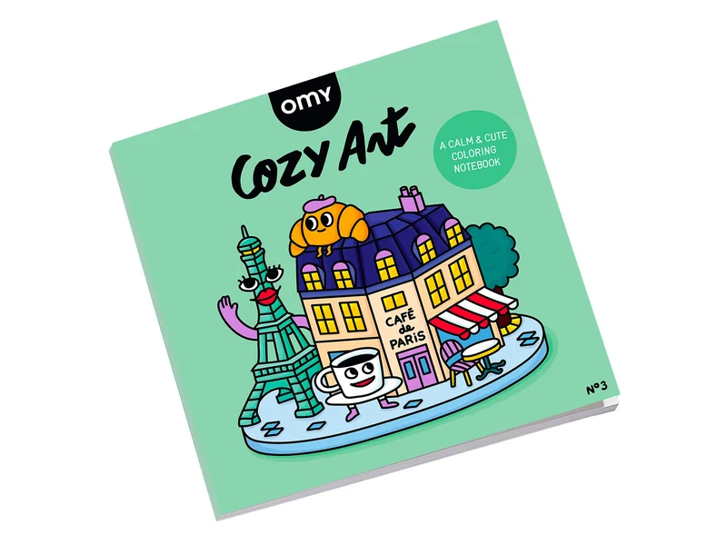 Cahier de coloriage Cozy Art - Paris - OMY