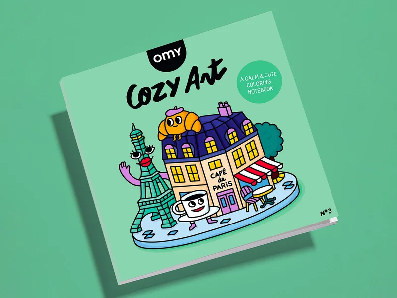Cahier de coloriage Cozy Art - Paris - OMY