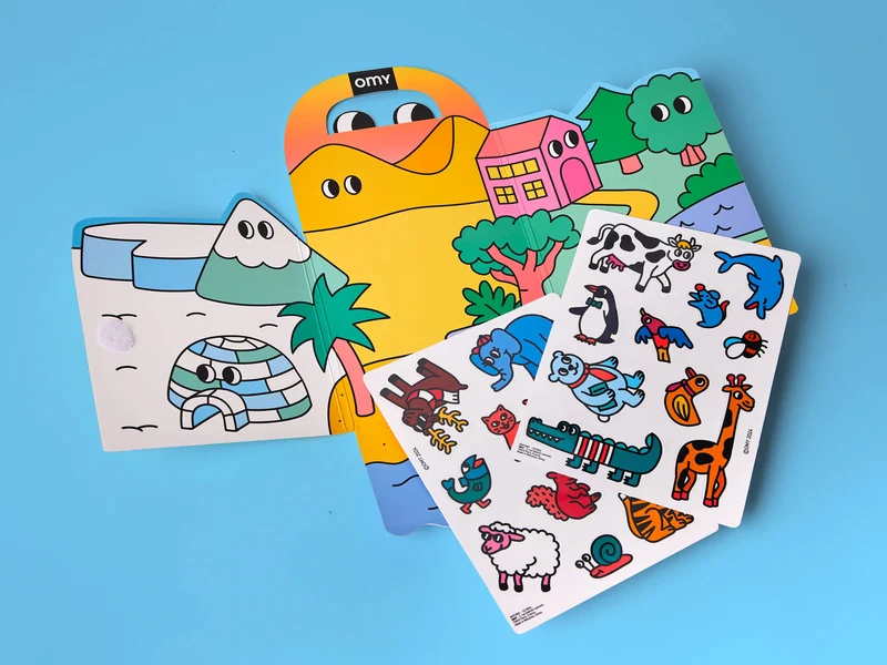 Kit de stickers Montessori - Animals - Omy
