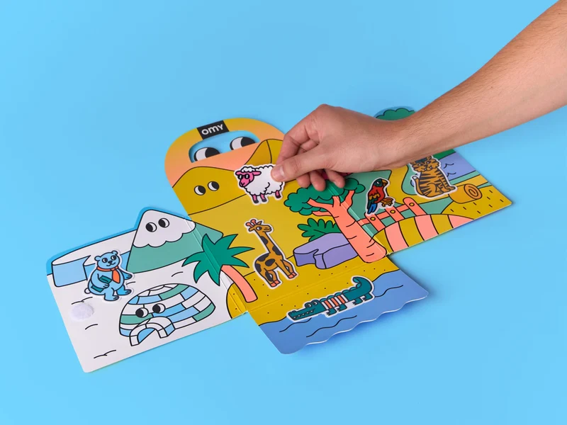 Kit de stickers Montessori - Animals - Omy