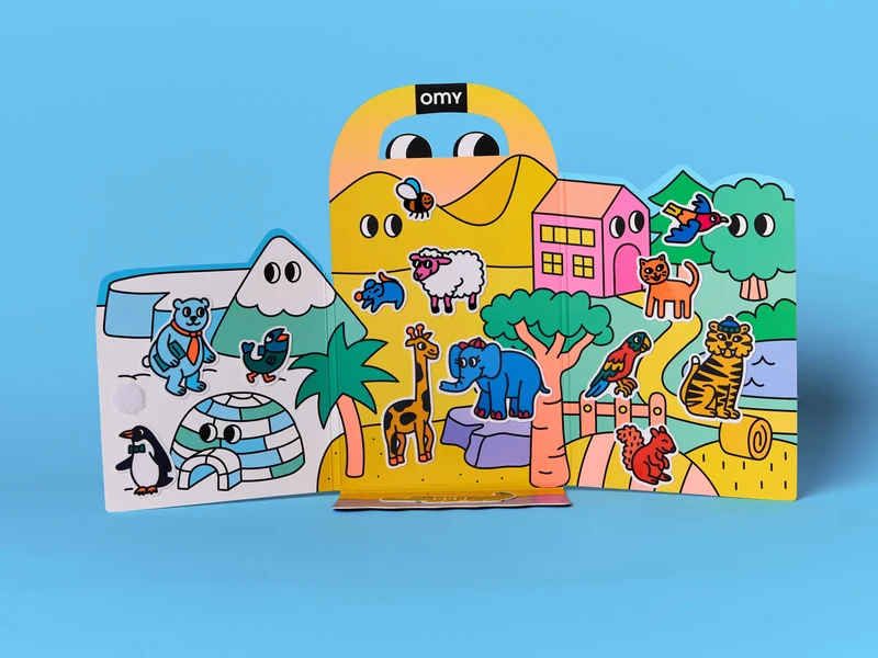 Kit de stickers Montessori - Animals - Omy