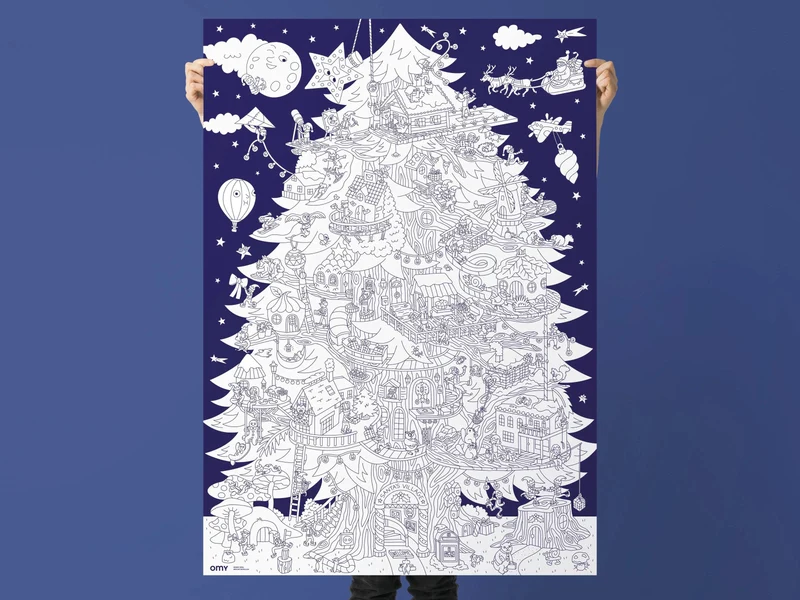 Poster géant à colorier - MAGIC TREE - OMY
