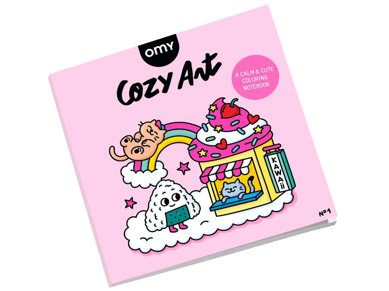 Cahier de coloriage Cozy Art - Kawaii - OMY