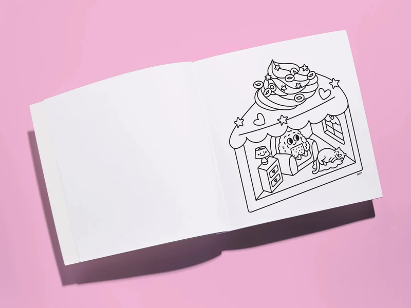 Cahier de coloriage Cozy Art - Kawaii - OMY