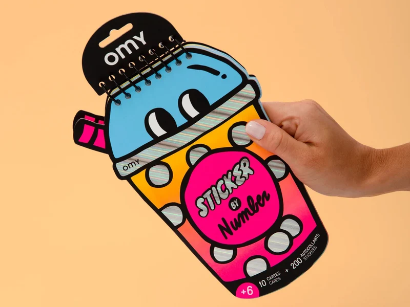Carnet stickers au numéro - Bubble Tea - Omy