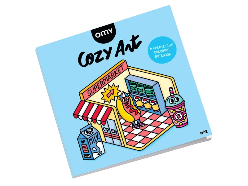Cahier de coloriage Cozy Art - Supermarket - OMY