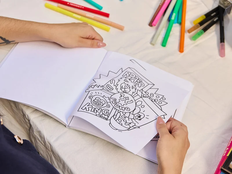 Cahier de coloriage Cozy Art - Supermarket - OMY