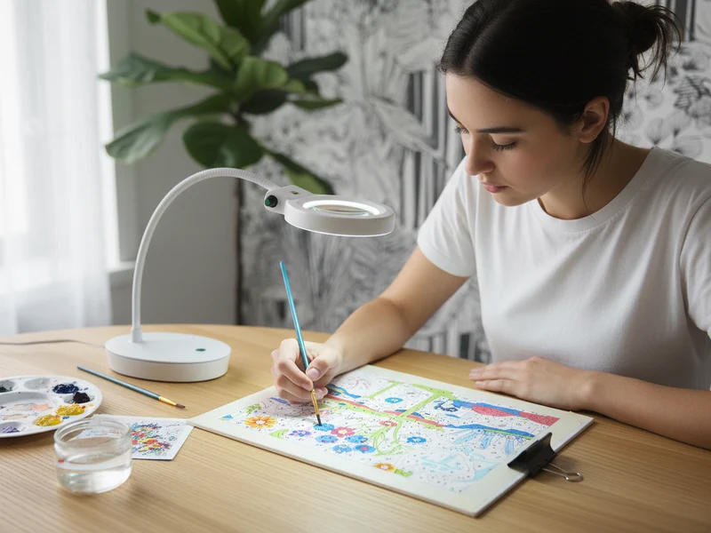 Lampe loupe - pour peinture au numéro et DIY