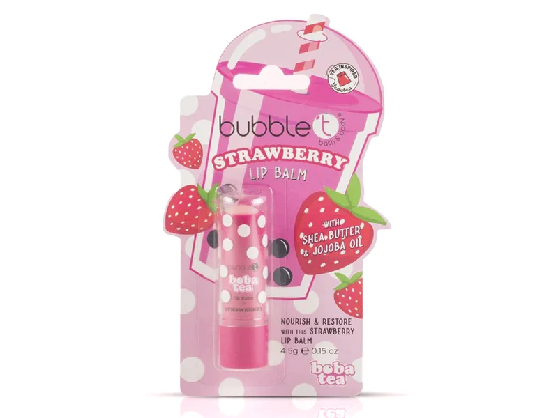 Baume à lèvres Boba Tea Strawberry - Bubble T Cosmetics