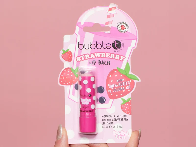 Baume à lèvres Boba Tea Strawberry - Bubble T Cosmetics