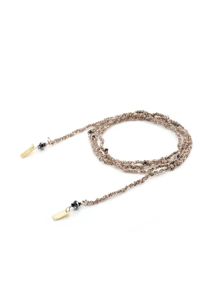 Bracelet N°182 Argent Et Beige