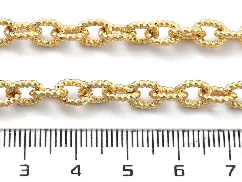 Collier chaîne câble en laiton doré à l’or fin