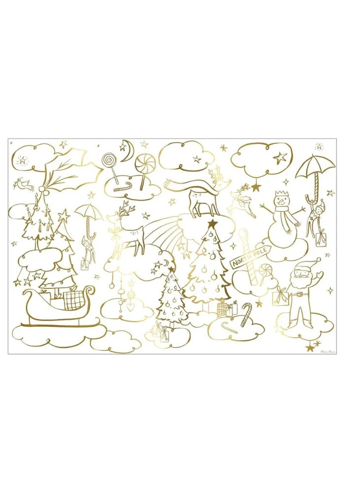 Boite De 2 Affiches De Noel A Colorier