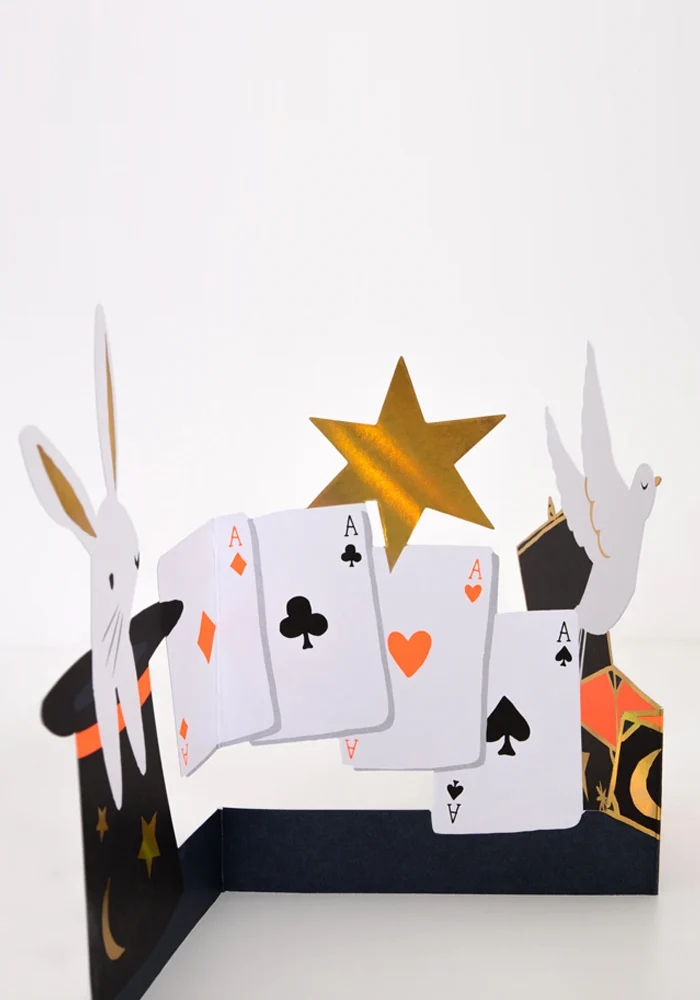 Carte d'Anniversaire Magicien En Accordéon