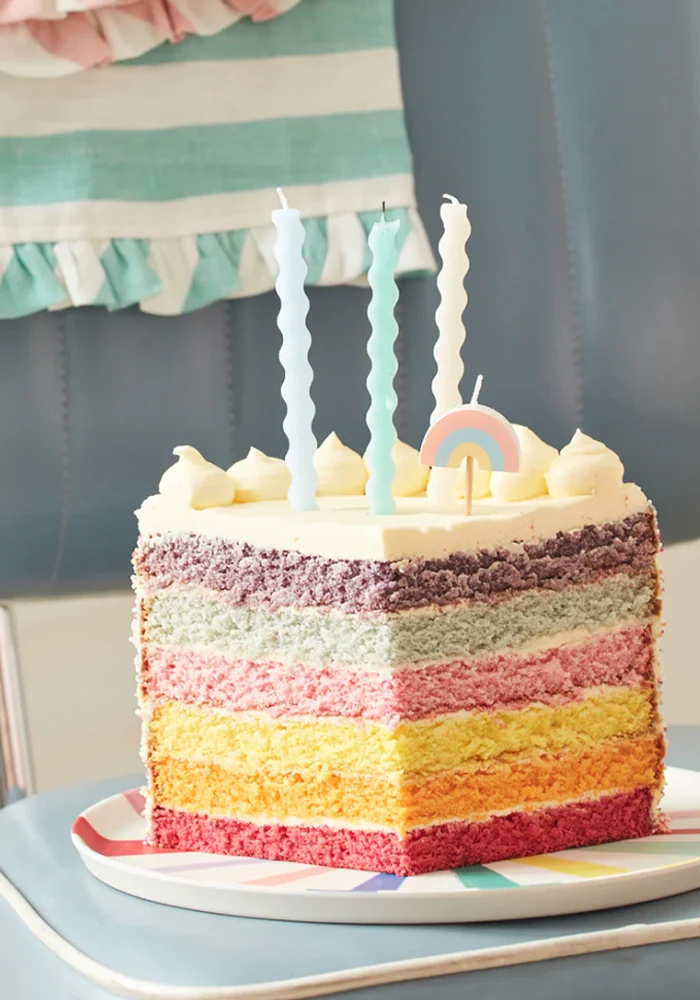 Boite De 5 Bougies Arc En Ciel Pastels