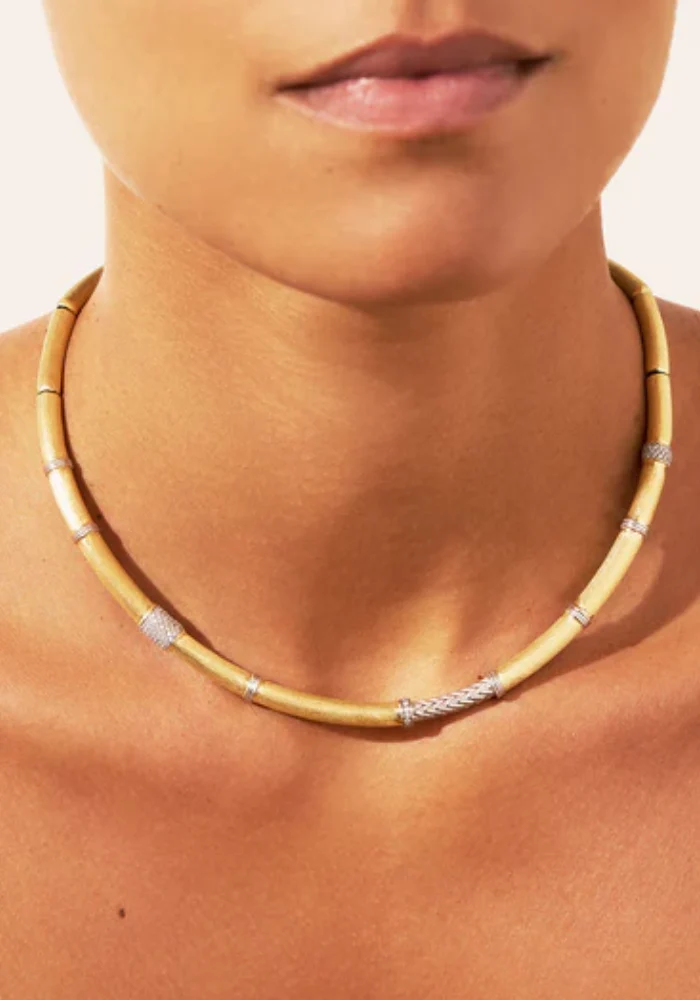 Collier Minuit Argent Et Zircons