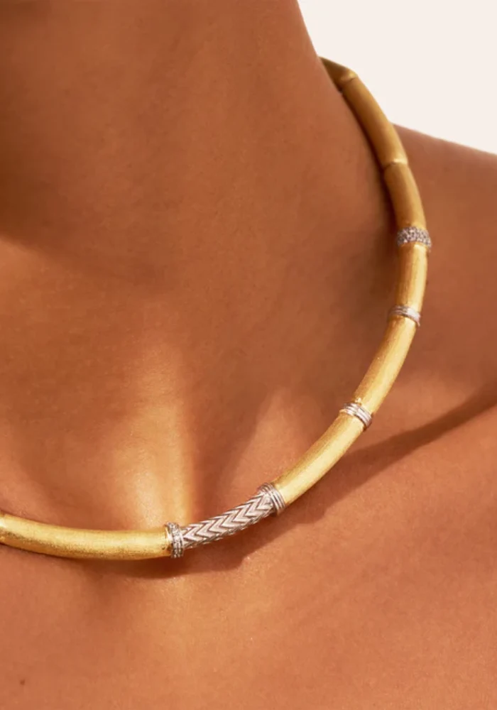 Collier Minuit Argent Et Zircons