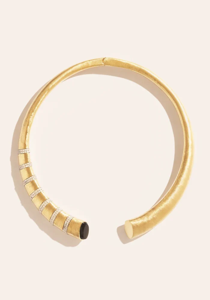 Collier Torque Minuit Obsidienne