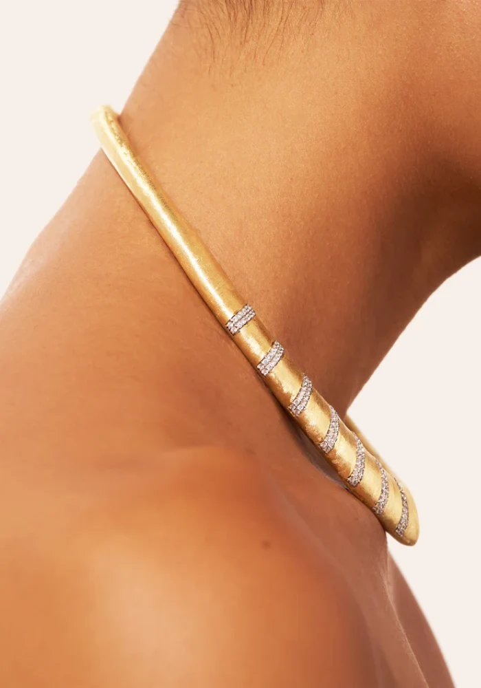 Collier Torque Minuit Obsidienne