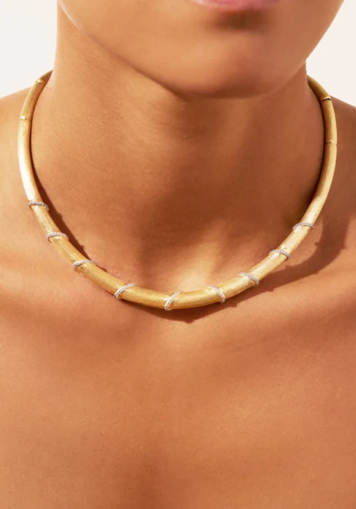 Collier Minuit Zircons Blancs