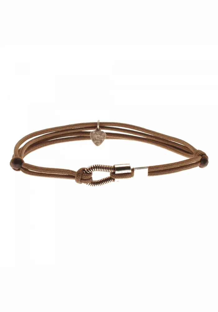 Bracelet Homme Me Corde De Basse Cordon Taupe