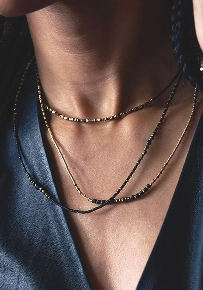 Bracelet 3 Tours Ou Collier Black Panther Slim