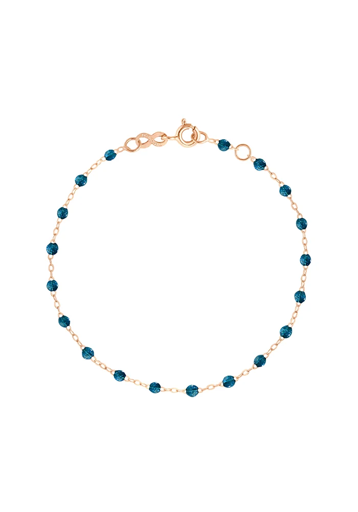 Bracelet Classique Gigi Or Rose Et Résines Jungle 17cm