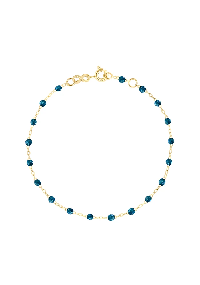 Bracelet Classique Gigi Or Jaune Et Résines Jungle 17cm