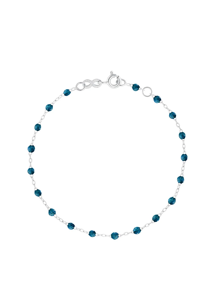 Bracelet Classique Gigi Or Blanc Et Résines Jungle 17cm