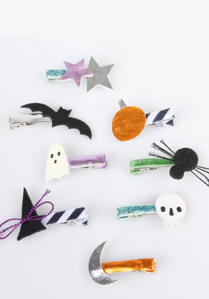 Lot De 8 Barrettes Halloween