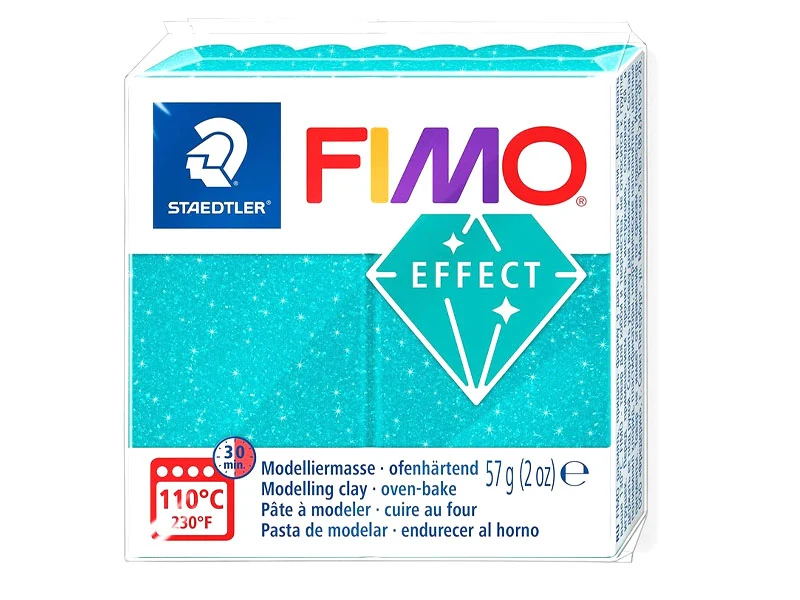 Pâte Fimo EFFECT galaxy Pailletée Turquoise 392