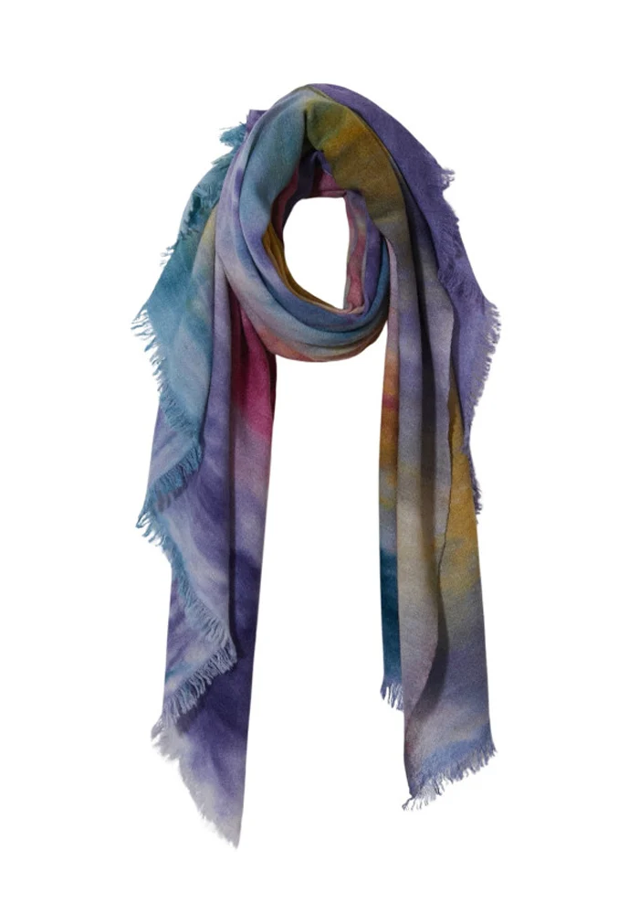Écharpe Cachemire Rainbow Blue